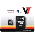 V7 4GB Micro SDHC Class 2 Card with SD Adapter